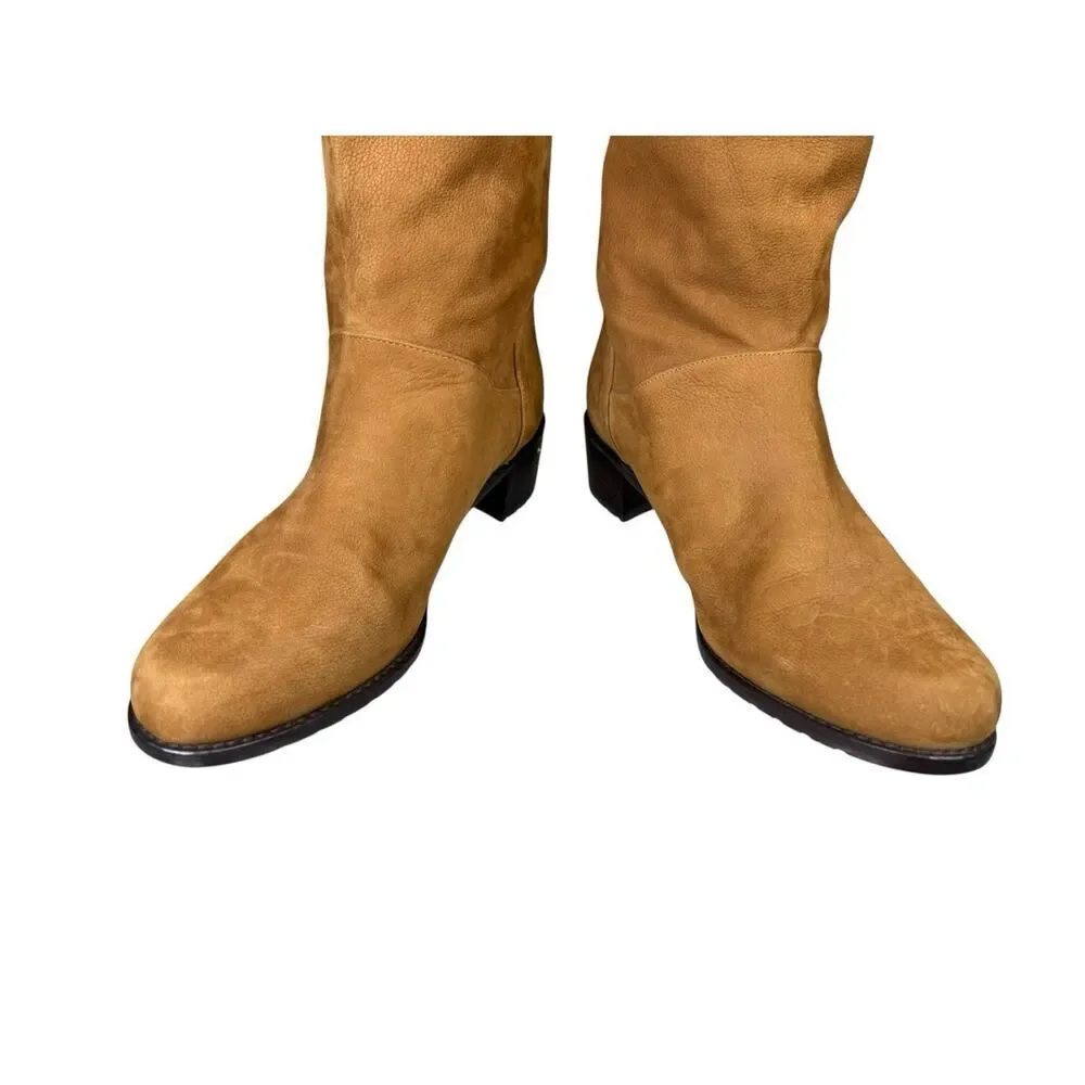 Stuart Weitzman Camel Suede OTK Pull-On Boots Sz 8.5